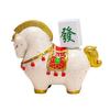 1/4Pcs Cartoon Horse Statue Rotatable Golden Ingot Gourd Money Bag Lucky Pony Figurine Home Office Desktop Feng Shui Decoration Ornament