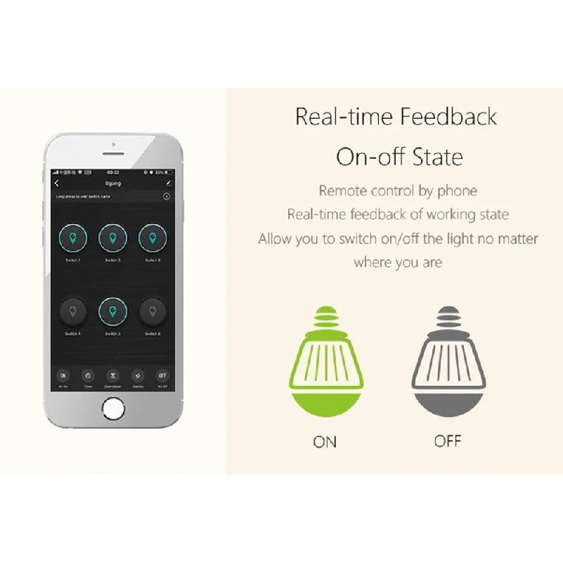 Wifi Smart Touch Light Wall Switch Interruptor Glass Panel 8 Gang 147*86mm Tuya App SmartLife Compatible with Alexa Google Home