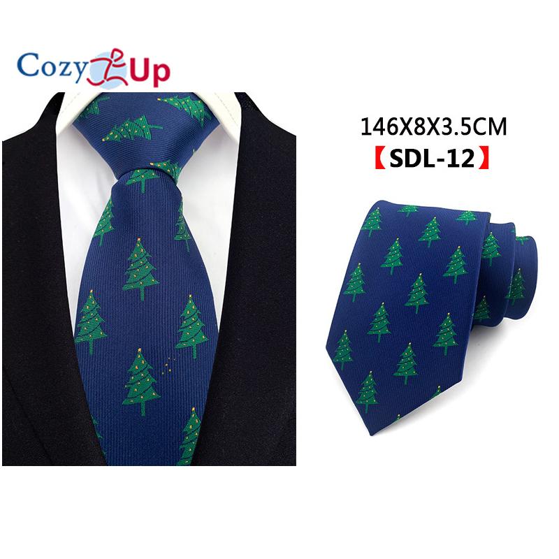 Men Christmas Tie Woven Classic Necktie Formal Tie for Wedding Christmas Gift