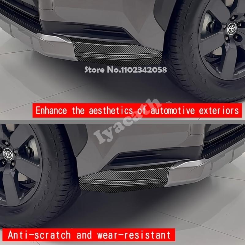 Для Toyota RAV4 RAV 4 RAV4 2026 2027 Adventure ABS черный Наружная часть автомобиля Угловая защита переднего бампера Защитная накладка на бампер