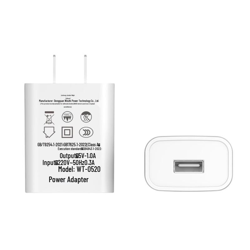 Сертифицированное 3C USB-зарядное устройство 5V1A для мобильных телефонов Xiaomi и Huawei