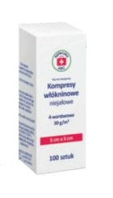 Стерильные нетканые 4-слойные марлевые подушечки, 30 г, 5 см x 5 см, 100 шт. в упаковке