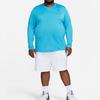 Nike T Shirts Men's Laser Blue Crew Neck Moderate Straight Fit DX0993-446