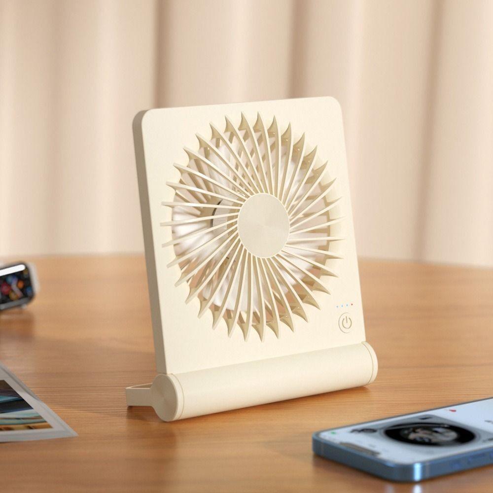 Folding Desk Fan Lightweight Ultra-thin Mini Fan Table Fan Small USB Fan Outdoor