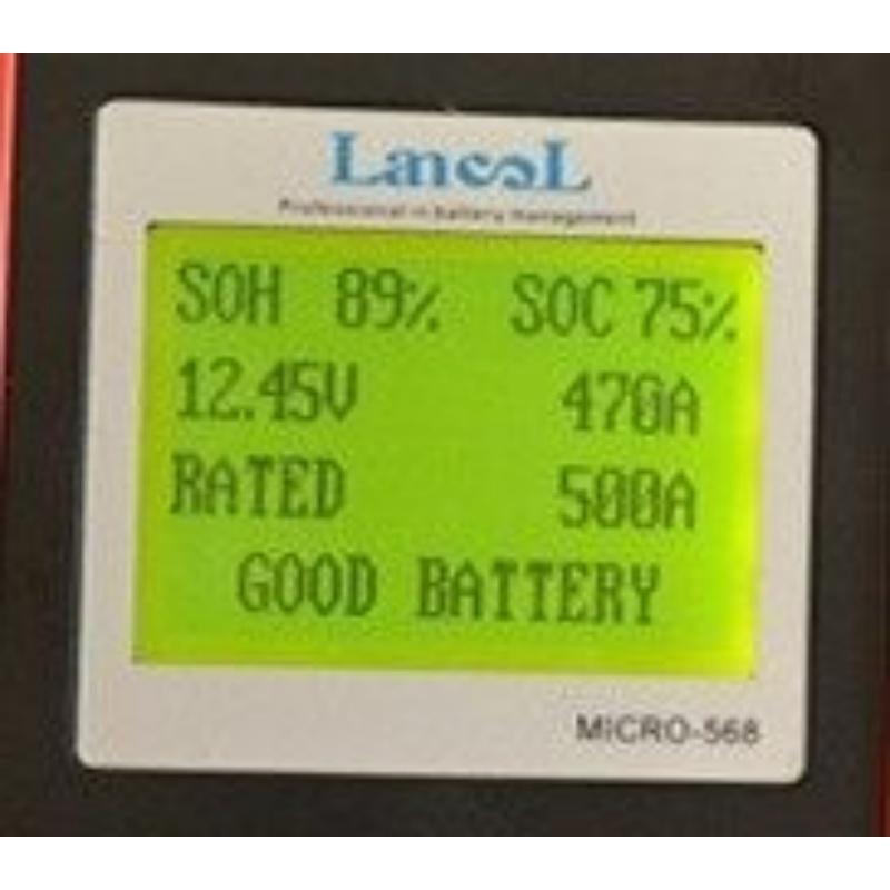 Тестер системы аккумулятора Lancol Micro 568 со встроенным термопринтером Автомобильный тестер аккумулятора Цифровой автомобильный анализатор CCA100-2000