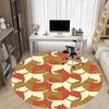 1pc Dogs Pattern Office Round Area Rug, Indoor Mat Suitable For Office, Under Office Chairs Bedroom Living Room Home Decor, Room Deco 103