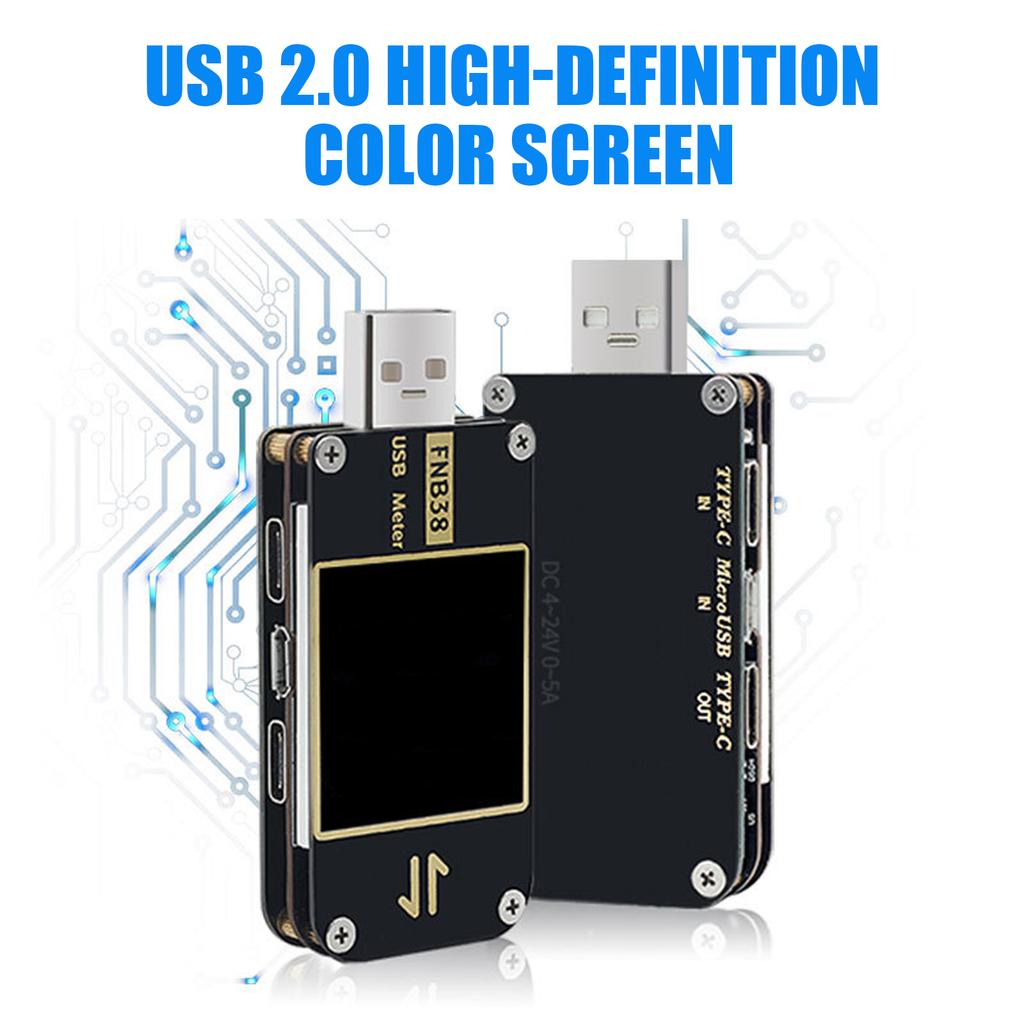 FNB38 USB-тестер Вольтметр Амперметр QC4+ PD3.0 2.0 PPS Протокол быстрой зарядки Тест емкости USB-тестер Оборудование