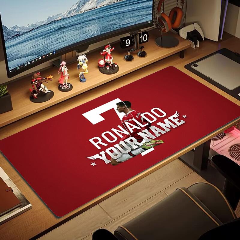 Cr7 Custom Name Large Size Mouse Pad Large Gaming Table Cushion Nonslip Laptop Tablet Big Mousepad Xxl Mat Mini Pc Playmat With Lock Edge Custom Name