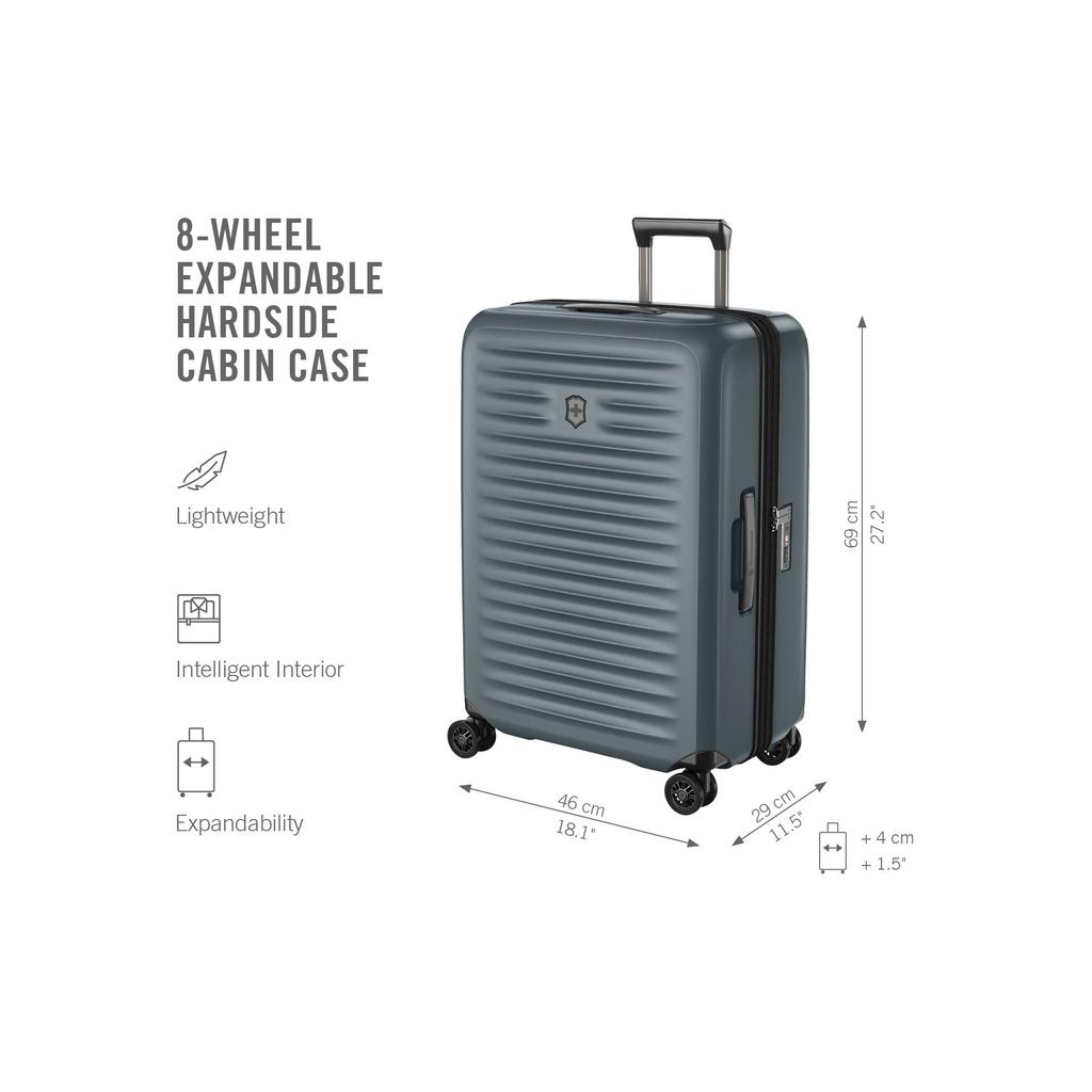 Airox Advanced Medium Case Ultra Light Suitcase Carry Bag Travel Business Business Quiet Expandable Antibacterial Lining Storm 653136 [Victorinox]