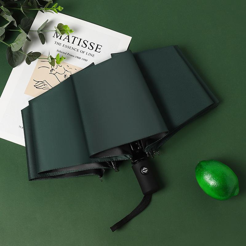 Зонт Зонт Складной Улучшенный Солнцезащитный Зонт Виниловый Трехсекционный Солнечный Зонт Двойного Назначения от Солнца и Дождя Большой Автоматический Зонт