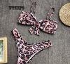 Ms. Split Swimsuit European and American Style Leopard Bikini Beach Swimsuit Sexy Bikini