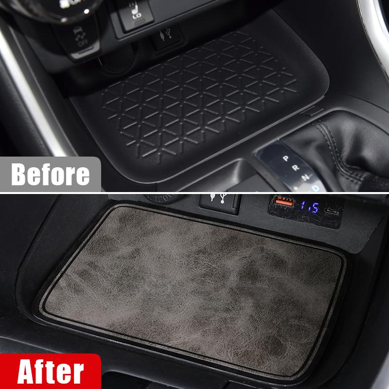 Для Toyota RAV4 XA50 Hybrid 2019 2020 2021 2022 2023 2024 RAV 4 кожаный прорезь для ворот автомобиля накладка на чашку подушка наклейка нескользящий коврик