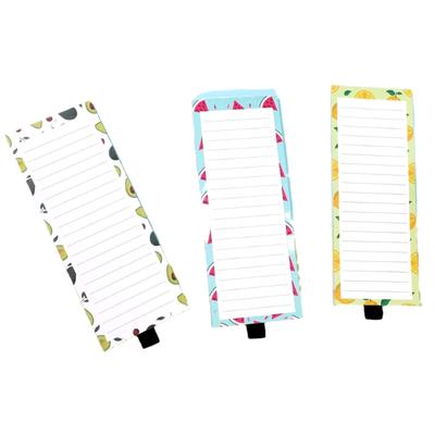 Магнитные блокноты 3x8 дюймов для холодильника, список продуктов, блокноты с фруктовым принтом, блок для записей для списка продуктов, списка покупок