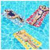 New Inflatable Leaf Pillow Floating Bed Adult Water Printed Lounge Chair Floating Bed Single Inflatable Floating Bed