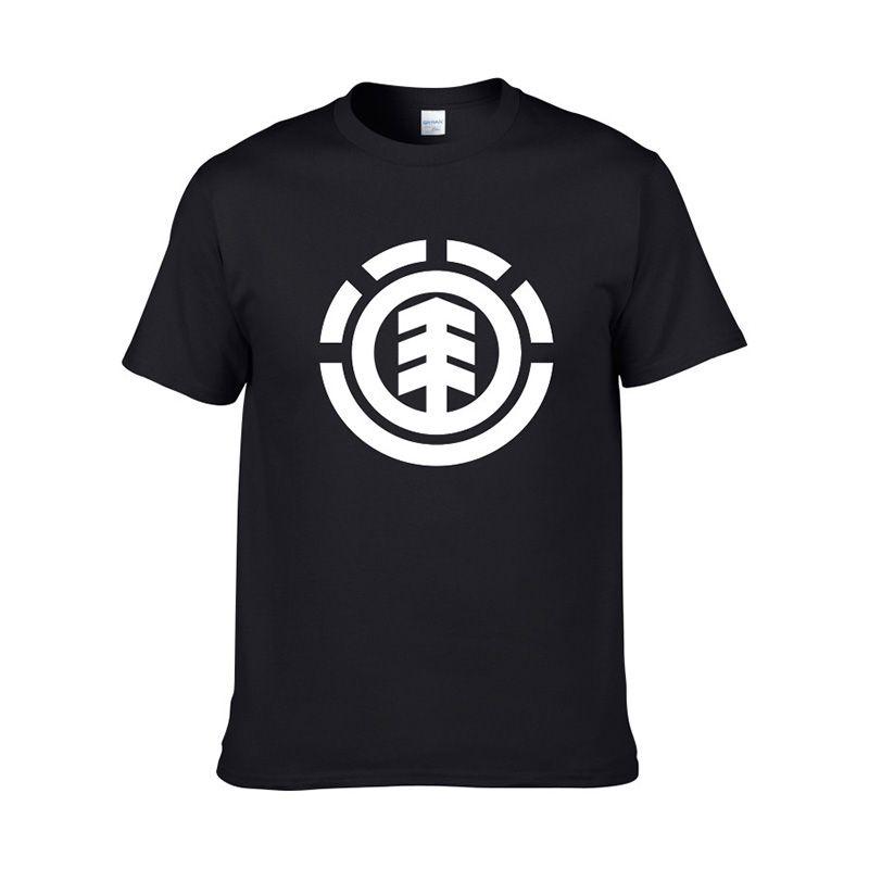 Premium Cotton Blend Short Sleeve T-shirt With Element Printing For Men Unisex