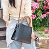 New Arrivals Open Run Women Classic Cowhide Stitch Square HAndle Tote Bag And Cl