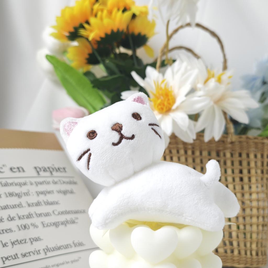Cat Plush Doll, Kitten Doll Backpack Pendant Pet Doll Machine Doll