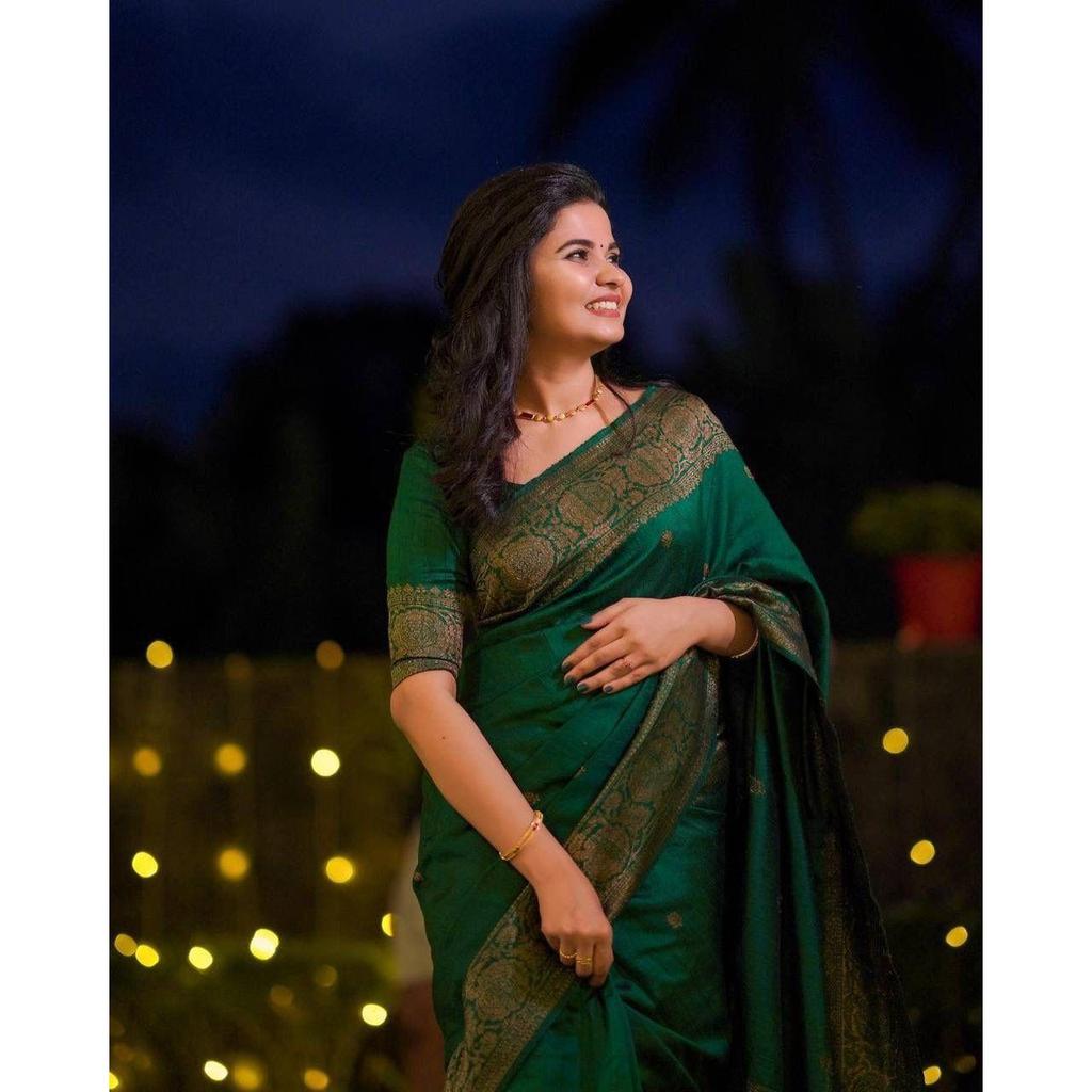 Silk Saree from the ALMAARI Store Is Adorned with Beautiful Zari Work In Form of Traditional Motifs. This Beautiful Saree