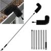 Bendable Head Gutter Cleaning Brush Extendable Balcony Gutter Brush Gutter Cleaning Tools