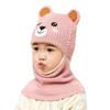Doitbest Boy Girl Beanie Protect Neck Bear Windproof Winter Knit Hat Child Girls Earflap Caps For 2 To 7 Years Old