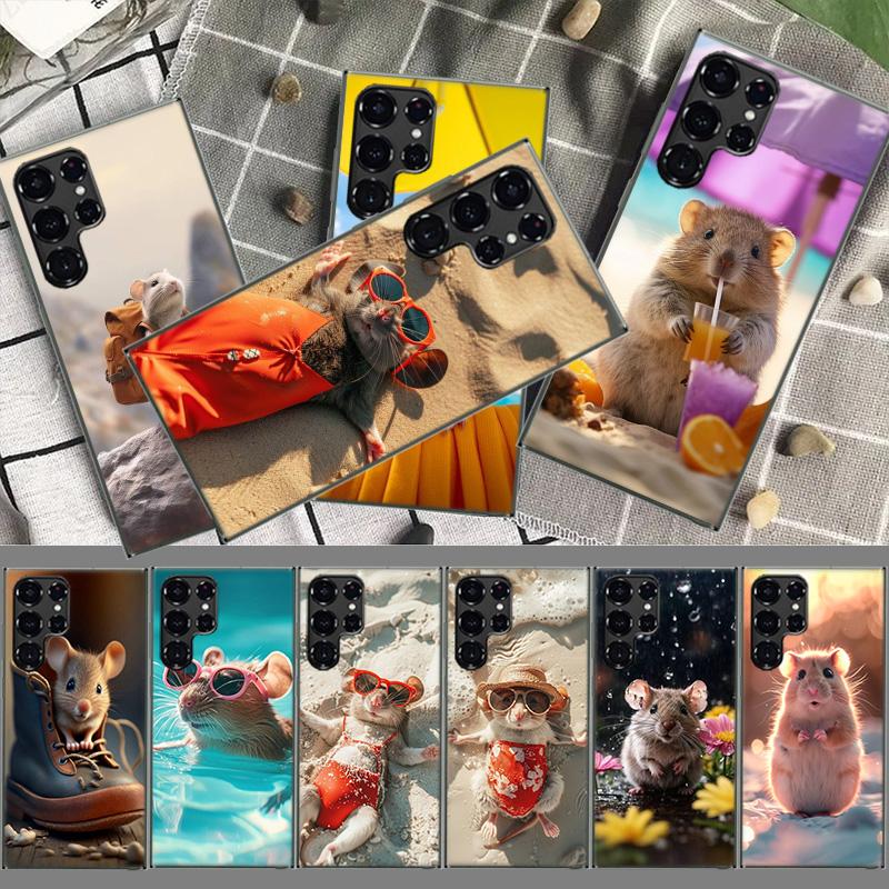 Cute Hamster Cases Phone Case for Samsung Galaxy S26 Ultra S25 Edge S24 S23 FE S21 Plus S20 S22 S10 Cover TPU Capa Shell Shockpr