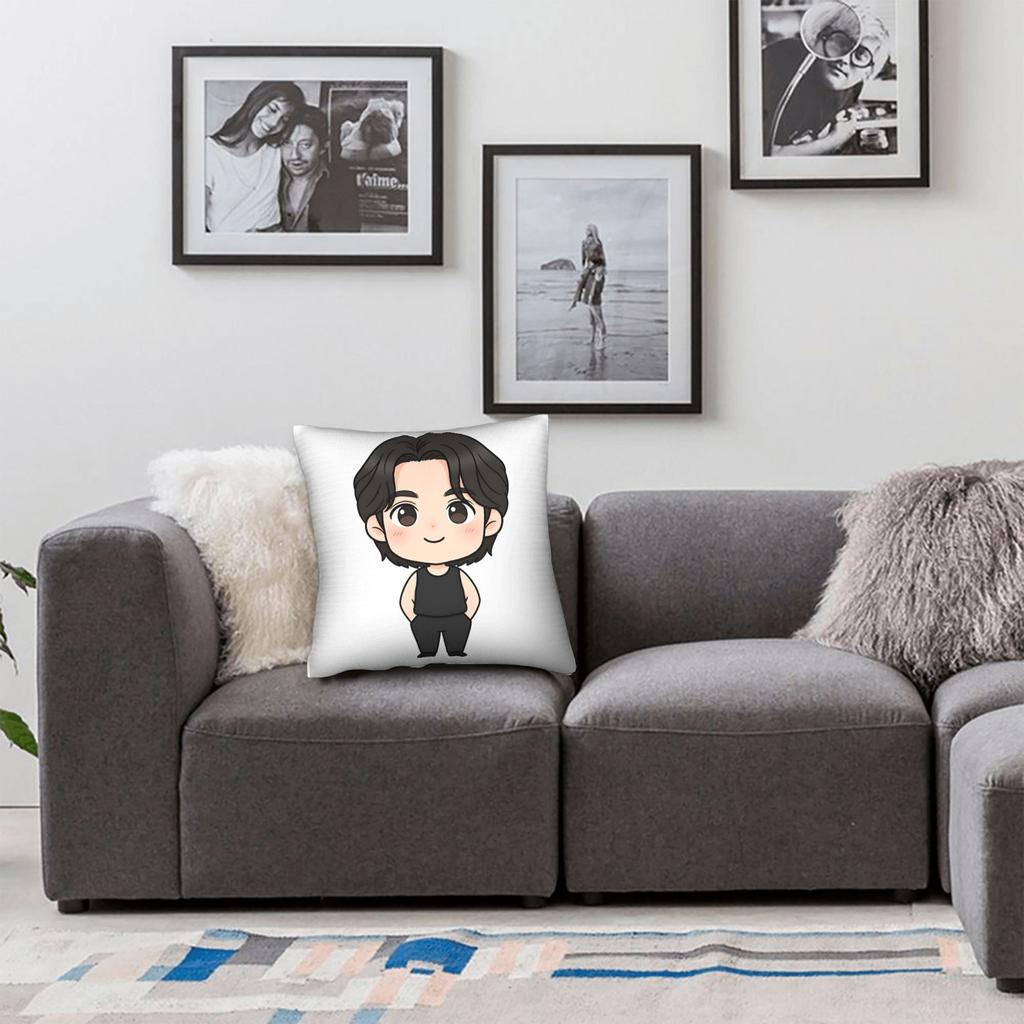Xo Kitty Minho Chibi Poster Pillow Cover Soft Cushion Cover Funny Pillow Case For Living Room Bed Chair