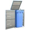 VidaXL Bin Shelter 69x77.5x115 Cm Stainless Steel, Stainless Steel, Sky Blue