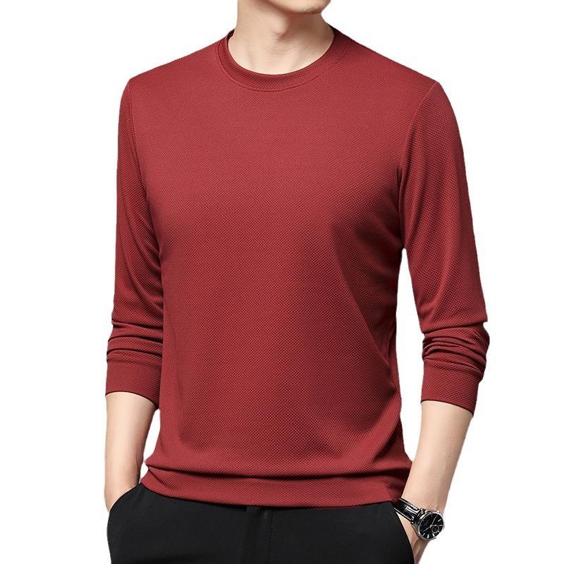 Men S Long Sleeve Solid Crew Neck Casual T Shirt
