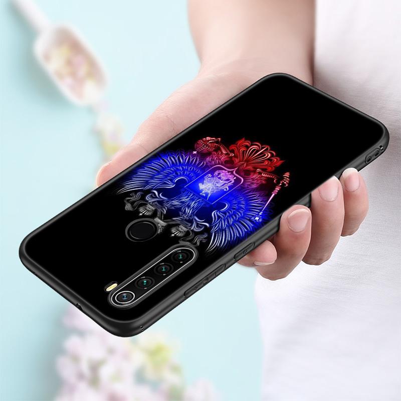Силиконовый чехол для телефона с эмблемой российского флага для Xiaomi Redmi Note 11 10 9 8 Pro 11T 10T 10S 9S 8T 9 9A 9C 9T, черный чехол
