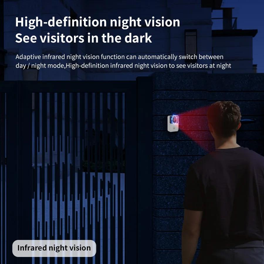 Tuya WiFi Wireless Doorbell Smart Visual Doorbell With Camera Intercom Home Door Bell With Ding Dong Security Chime For Home