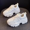 New Women New Fashion Platform Sport Shoes Women Summer Black Casual Chunky Sneakers Women Mesh Leather Platform Shoes