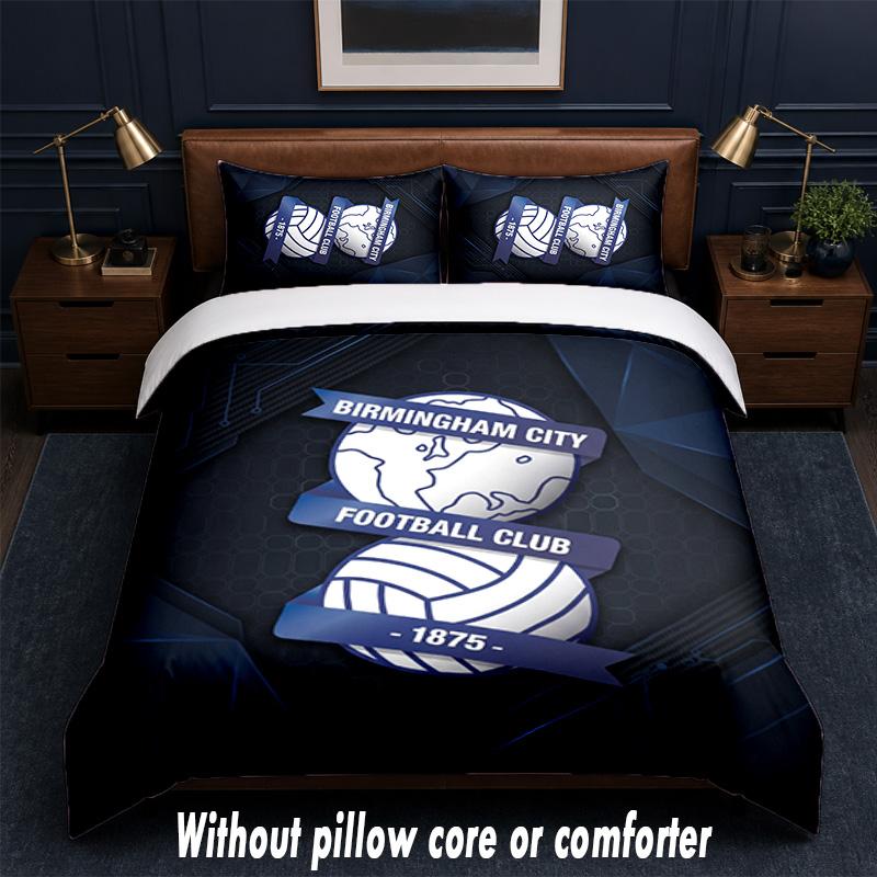 Birmingham City Design Bed Bedding Set 1 Duvet Cover + 2 Pillowcases Soft Breathable Household Bed Linens