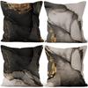 Home Decor Modern Geometric Ink and Gold Throw Pillows Pattern Cushion Cover Suitable for Sofa Bedroom Car Pillow Cover