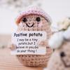 Смешная вязаная крючком разноцветная шляпа картошка с картой украшение для дома комнаты ручной работы вязаная кукла картошка с позитивной энергией рождественские подарки