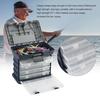 4 Layers Portable Fishing Tackle Box Bait Case Tool Organizer Lures Storage