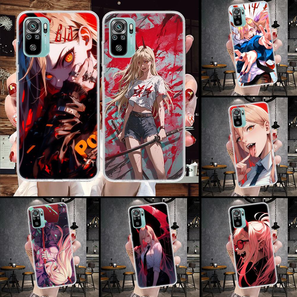 Мягкий чехол для телефона C-Chainsaw Man Power для Xiaomi Redmi Note 15 14 14S 13 12 Pro Plus 12S 11 11S 11E 10 10S 11T 5G Fundas Coque R
