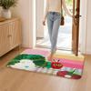 The Very Hungry Caterpillar Floor Mat Flannel Rug Non Slip Absorbent Soft Washable For Entryway Hallway Bathroom Kitchen Decor