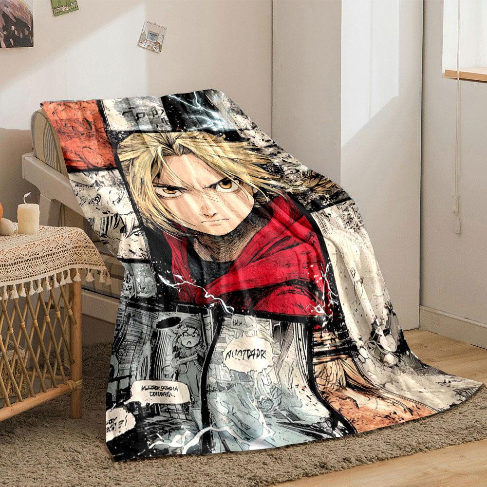 Dynamic comic-style collage with bold action scenes and vibrant details. for all seasons blanket lunch break throw gift