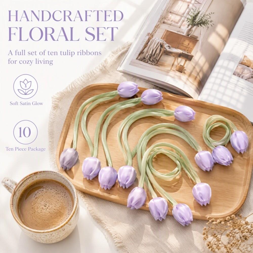 10Pcs 38cm Length Curtain Tiebacks Polyester Ponytail Holders Elegant Hair Accessories Home Decor