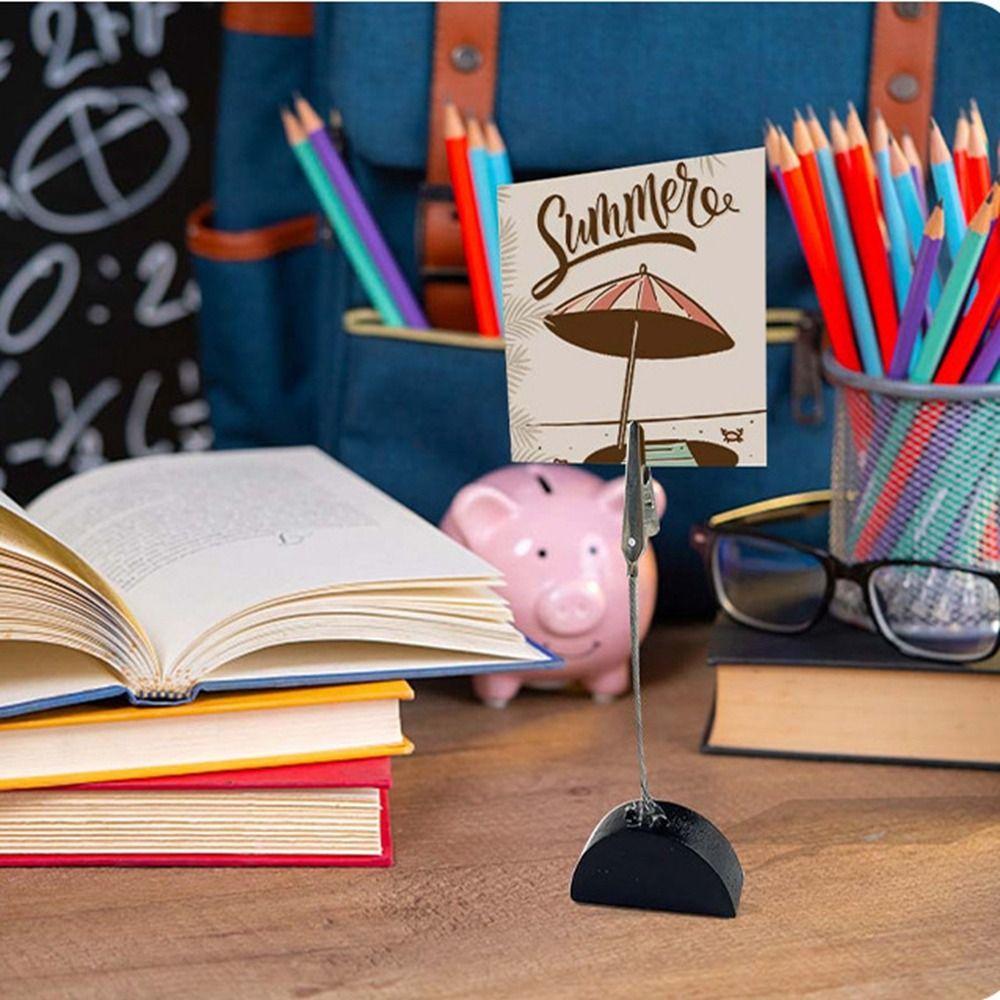 Party Supplies Message Memo Wooden Base Memo Clip Card Holder Photo Paper Clamp Bedside Ornaments