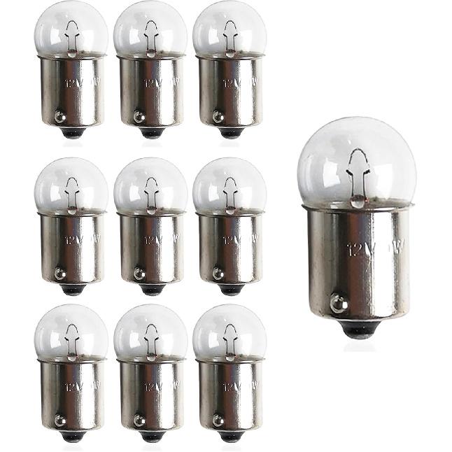 10 PCS Car G18 Turn Signal Light Bulbs, 12 V 5 W Super Bright Two-Wire Brake Light Bulbs, Car Universal Lighting Accessories, Universal for Most