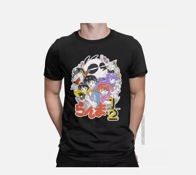 Мужская футболка Ranma 1 2 Меняющийся Воин Одежда Классическая Короткая