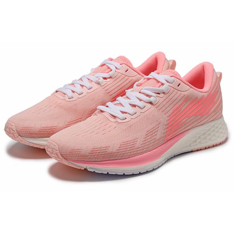 Li Ning Red Hare 4 V2 Беговые кроссовки с дышащей сеткой, амортизирующей подошвой, низкие, женские, кристально-розовые ARMR020-3