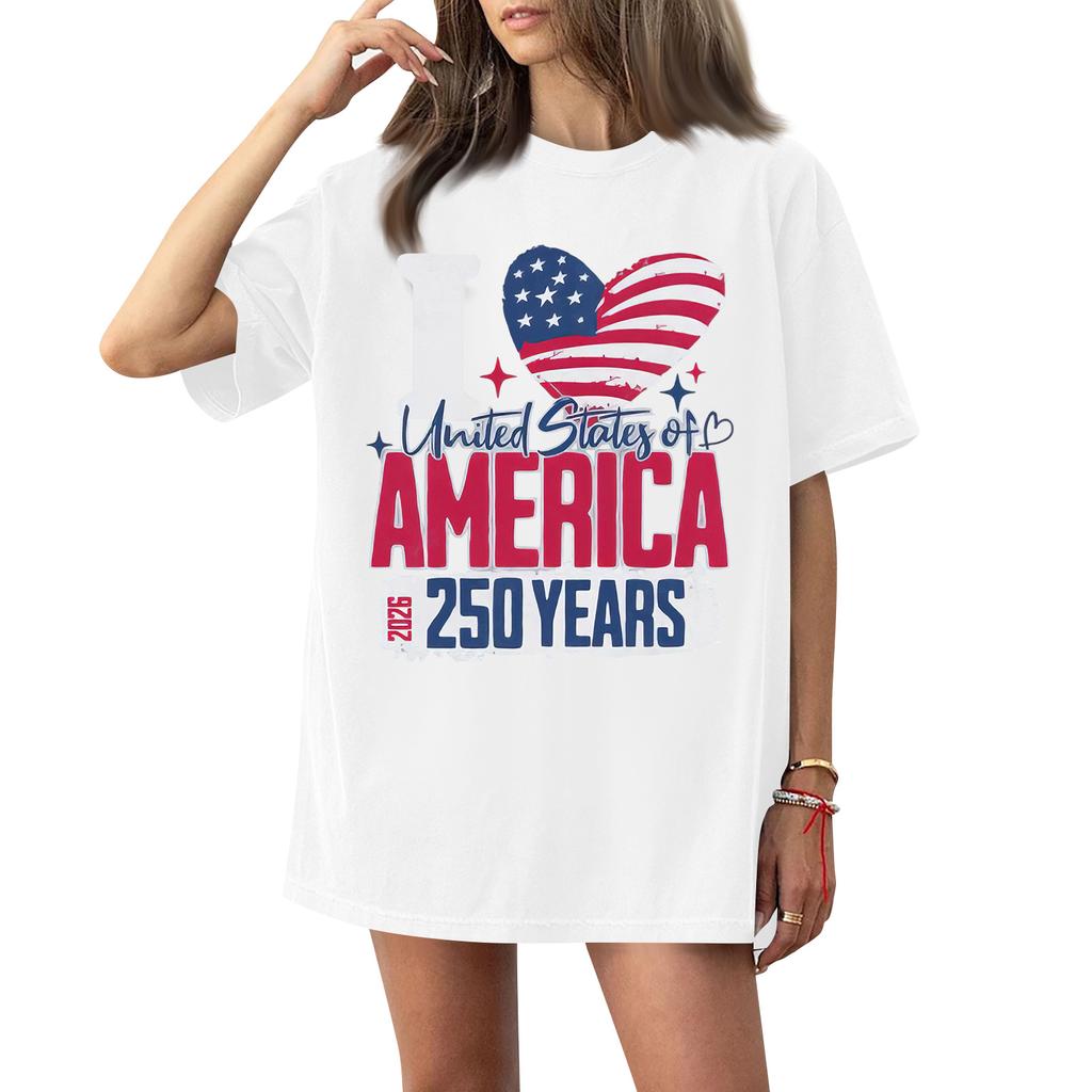 Женская футболка с круглым вырезом и короткими рукавами с принтом