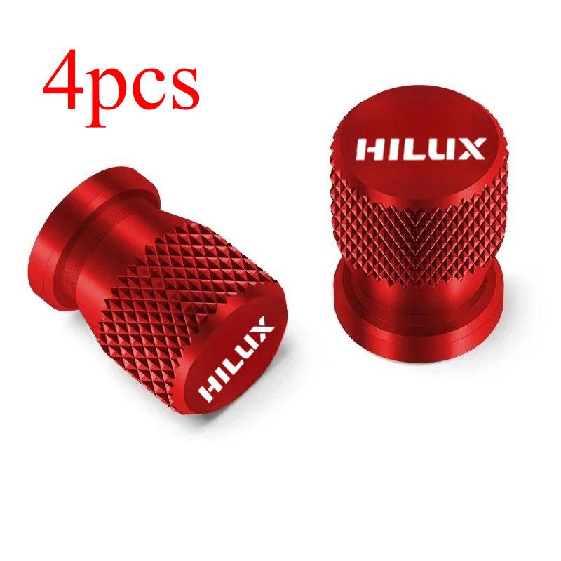 QECB8 4pcs For TOYOTA HILUX Car Wheel Tire Valve Caps Tyre Stem Covers Airdust Waterproof Accessories