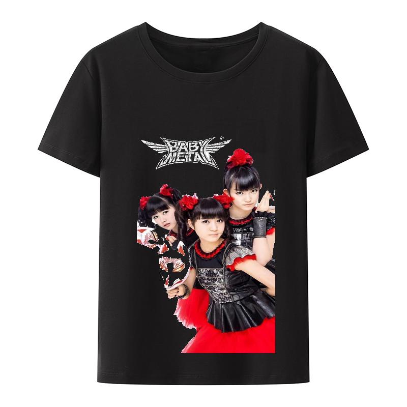 Новое поступление BABYMETAL Heavy Metal Electroacoustic Band Футболка Rock Band Унисекс и для женщин Подарочная футболка для отдыха на улице в стиле хип-хоп Модная футболка