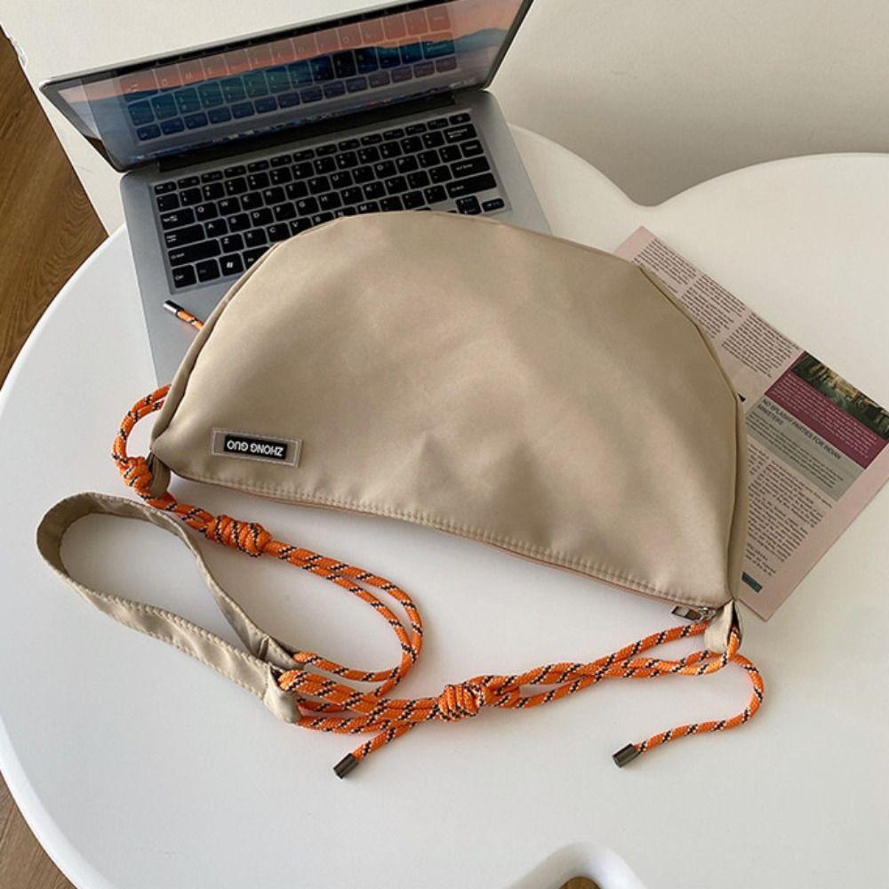 Half-moon Shape Dumpling Shoulder Bag Waterproof Sports Message Bag Female/Male