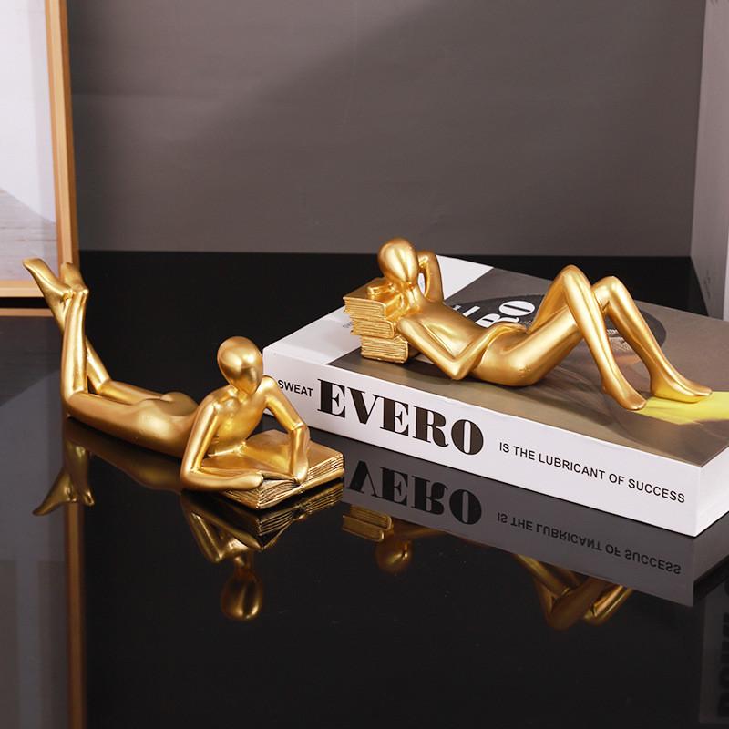 Минималистичная статуэтка читателя из смолы для декора книжной полки, стола, подарок для особых случаев