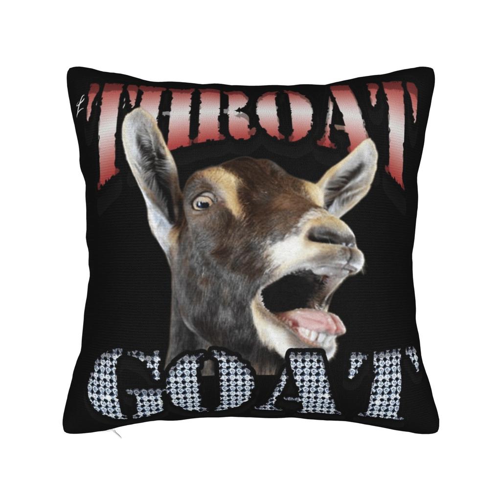 Throat Goat Funny Adult Humor Pillowcase Accessories Printed Cushion Cover Decorative  Throw Pillow Case Cover Seater Multi Size