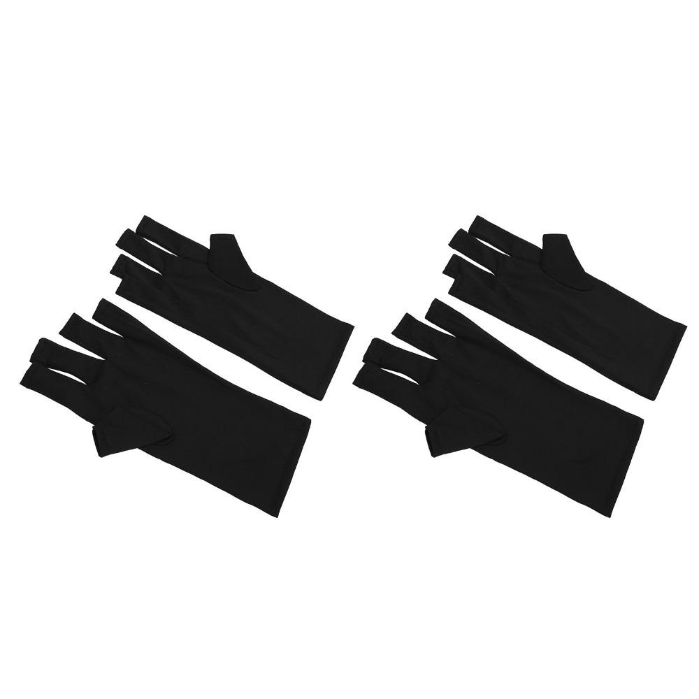 2pair Excellent Elasticity Nail Lamp UV Blocking Gloves Professional Nail Salon Daily Use